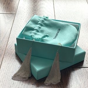 Brand new Tiffany mesh scarf earrings